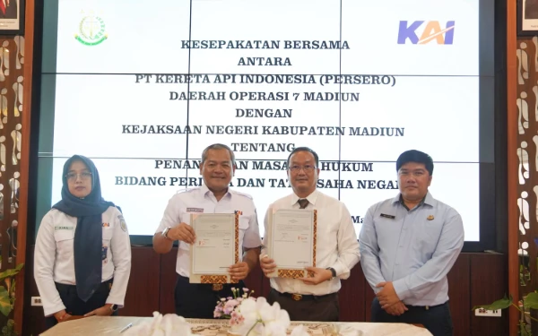 Thumbnail Berita - Sinergi Penanganan Masalah Hukum, KAI Daop 7 Teken PKS dengan Kejari Kabupaten Madiun