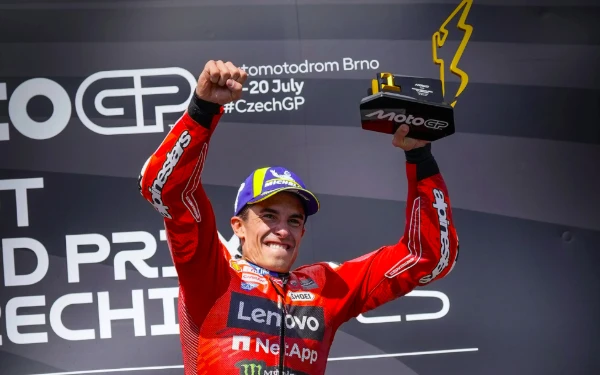 Thumbnail Berita - Marc Marquez Pecahkan Rekor Ducati di GP Ceko, Kokoh di Puncak Klasemen