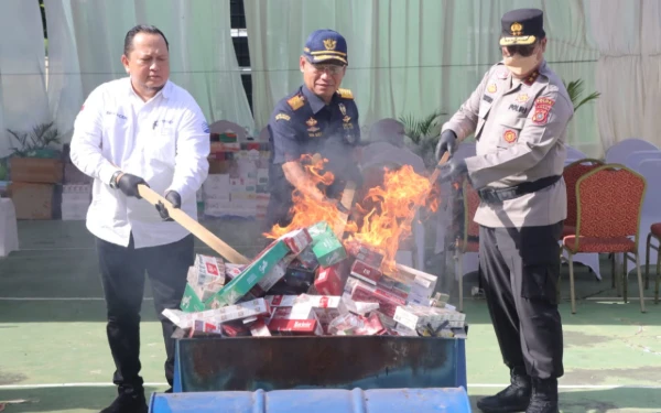 Pemusnahan Rokok Ilegal di Aceh, Sinergi Polda dan Bea Cukai Berantas Barang Ilegal
