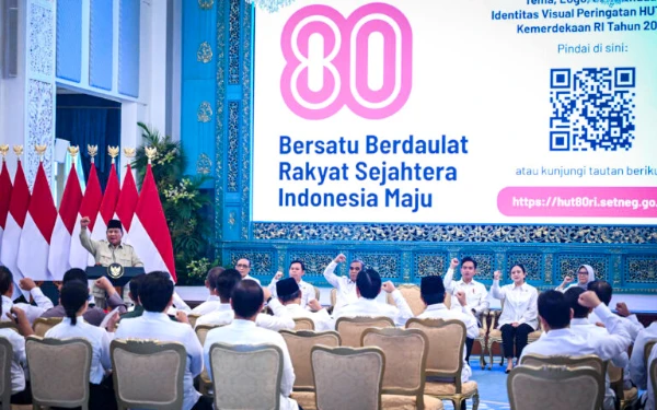 Thumbnail Berita - Presiden Prabowo Resmi Luncurkan Logo dan Tema HUT Ke-80 RI, Begini Bentuk dan Maknanya