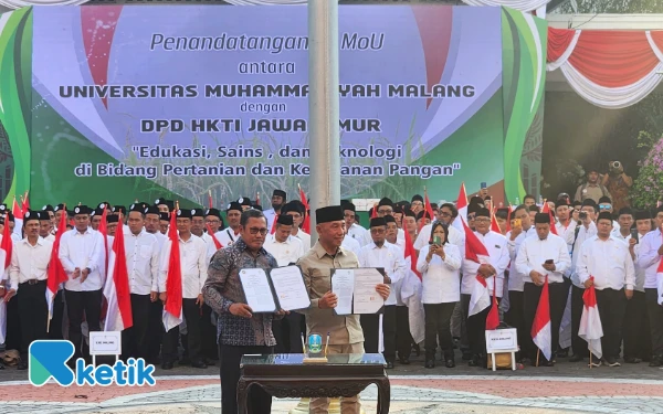 Teken Kerja Sama dengan DPD HKTI Jatim, Rektor UMM Berharap Bisa Kembangkan Teknologi Pertanian