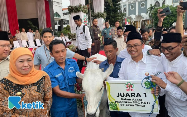 Raih Juara 1 Peserta Pelantikan Terbanyak, DPC HKTI Kabupaten Malang Bawa Pulang 1 Ekor Sapi