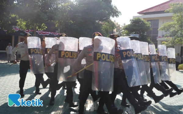 Latihan Rutin Dalmas Polres Batu, Tingkatkan Profesionalisme dan Respon Cepat