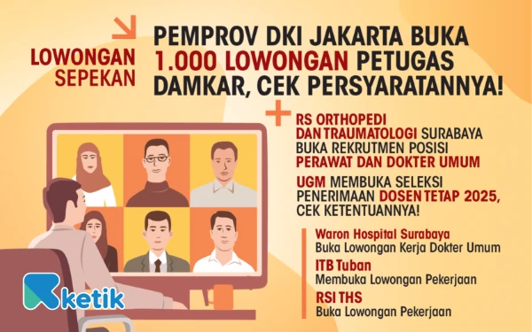 Thumbnail Berita - 6 Lowongan Kerja Sepekan: Pemprov DKI hingga Universitas Gadjah Mada