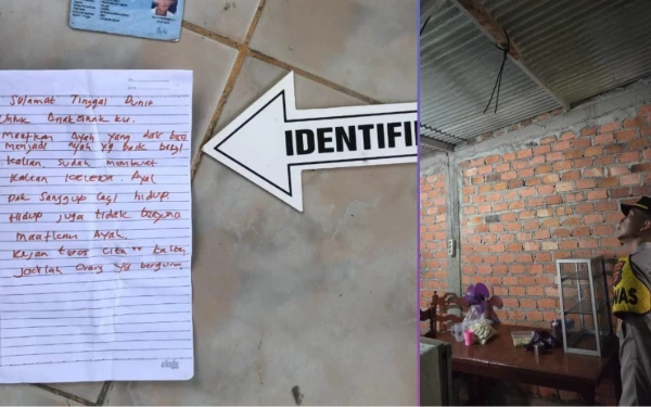 Thumbnail Berita - Suami Ditemukan Meninggal Tergantung Usai Ribut dengan Istri, Sempat Buat Surat: Selamat Tinggal Dunia