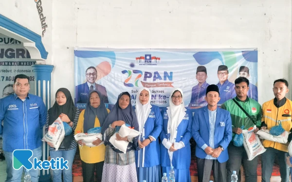 Thumbnail Berita - PAN Labuhanbatu Salurkan Paket Sembako Peringati Harlah Ke-27