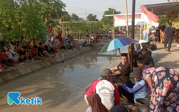 Lomba Mancing Bahagia di Tegalsuruh Pekalongan, Warga Diajak Rayakan HUT ke-80 RI Tanpa Demo