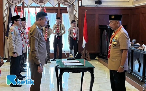 Arum Sabil Lantik Wahyu Hidayat sebagai Kamabicab Pramuka Kota Malang, Jadi Motor Penggerak Jatim