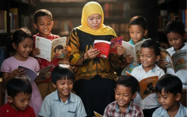 Maknai Hari Literasi Internasional, Gubernur Khofifah Ajak Masyarakat Budayakan Saring Sebelum Sharing
