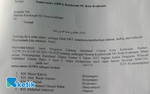 Thumbnail Berita - Beredar Draf Rekomendasi Ahwa, PCNU Kraksaan Pastikan bukan Penggiringan