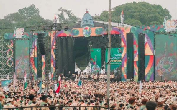 Thumbnail Berita - [Foto] Begini Keseruan Jambore Pramuka Muslim Dunia 2025 di Cibubur