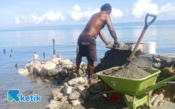 Thumbnail Berita - La Alami Membentengi Pesisir Obi Dengan Loyalitas, Melawan Abrasi Seorang Diri