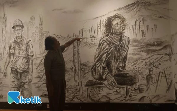 Thumbnail Berita - ‎Seniman Kota Batu Ungkap Kejujuran Diri Lewat Pameran Jejak Arang