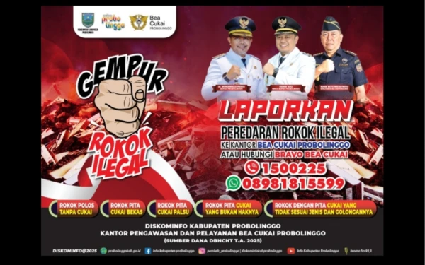 Thumbnail Berita - Program Gempur Rokok Ilegal Kian Gencar di Kabupaten Probolinggo
