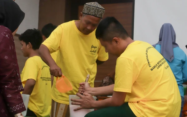 Bangun Jiwa Kemandirian, WBP di Kediri Dapat Latihan Membuat Sabun Ramah Lingkungan