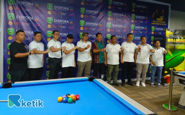 Thumbnail Berita - Wartawan Ikut Unjuk Kebolehan di Relung Billiard Challenge 2025 Piala Gubernur Sumsel