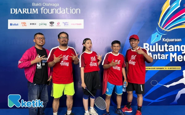 Thumbnail Ketik.com Turunkan 3 Tim di Turnamen Bulutangkis Antar Media
