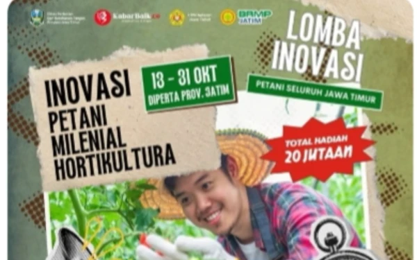 Thumbnail HKTI Merapat! Pemprov Jatim Gelar Lomba Inovasi Petani Milenial Holtikultura 2025