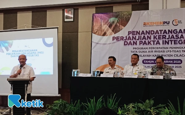 BBWS Citanduy dan Novita Wijayanti Teken Kerja Sama Program Irigasi di Cilacap