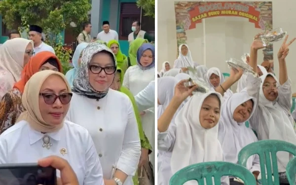 Thumbnail Berita - Peringatan HSN, Menteri PPPA - Pemprov Jabar Beri Hadiah 1.000 Kacamata untuk Santri