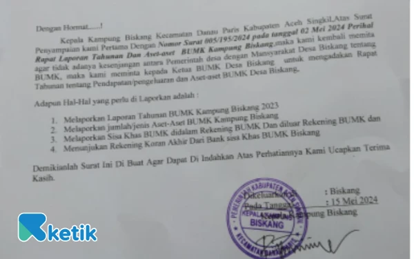 Dana BUMDes Biskang Aceh Singkil Diduga Disalahgunakan, Warga Minta Polisi Turun Tangan