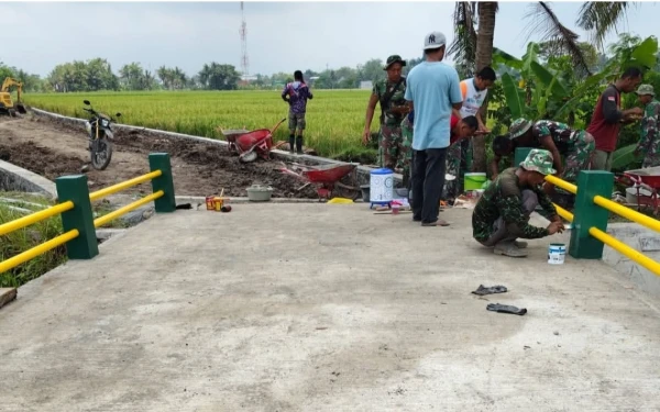 TMMD Sleman Rampungkan Jembatan Margoluwih, Akses Vital Tiga Kalurahan Makin Lancar