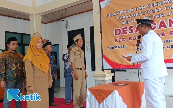 Dua Perangkat Baru Dilantik, Kades Cangak Harap Pelayanan Masyarakat Semakin Optimal