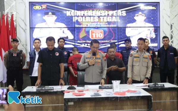 Thumbnail Berita - Polres Tegal Ringkus Pengedar Sabu Jaringan Pantura, Omzet Ratusan Juta
