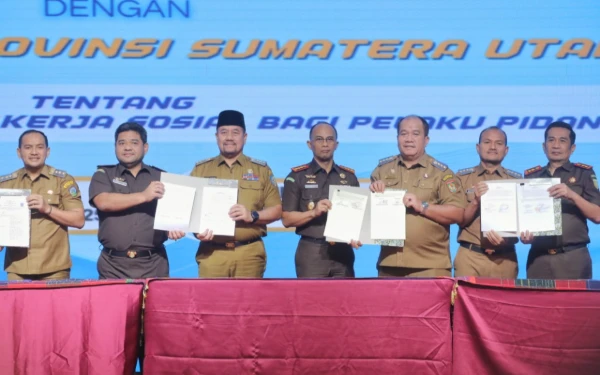 Asahan Perkuat Komitmen Restorative Justice, Bupati Hadiri Penandatanganan MoU/PKS di Medan