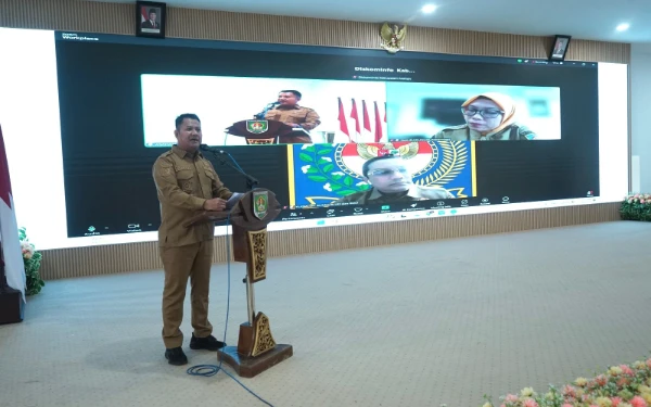 Rianto Ikuti Sosialisasi Penguatan BLUD Secara Zoom Bersama Dirjen Bina Keuangan Kemendagri