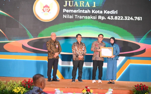Pemkot Kediri Raih Penghargaan Transaksi Terbesar Jatim Bejo, Tembus Rp43,8 Miliar
