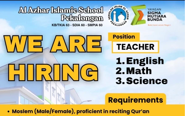 Thumbnail Berita - Al Azar Pekalongan Buka Lowongan Guru, Ini Cara Daftarnya!