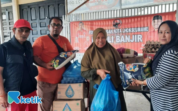 Thumbnail Berita - Sisir Wilayah Terdampak Banjir, DPC PDI Perjuangan Lhokseumawe Salurkan Bantuan