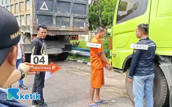 Polres Ogan Ilir Peragakan 42 Adegan Pembunuhan Sopir Tronton