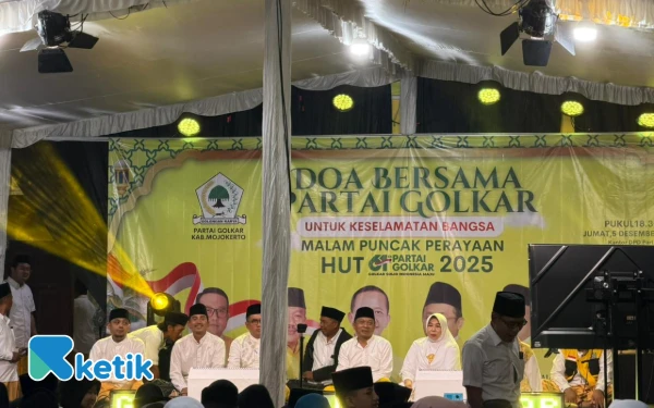 Doa Bersama Tutup Peringatan HUT ke-61 Golkar, Mojokerto Ikut Terhubung Secara Nasional