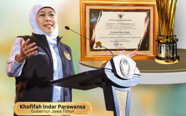 Thumbnail Berita - Khofifah Sabet Double Winner di Naker Award 2025: Jatim Raih Pembina Produktivitas Terbaik!