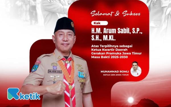 Thumbnail Arum Sabil Kembali Terpilih Pimpin Pramuka Jatim, Tokoh Muda GEN Beri Selamat dan Dorong Sinergi