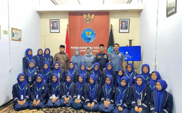 BNNK Tuban Terima Kunjungan MTs Al Hasaniyyah Senori, Perkuat Edukasi P4GN