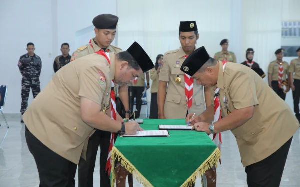 Bupati Taufik Dikukuhkan sebagai Ketua Mabicab Pramuka Asahan Masa Bakti 2024–2029