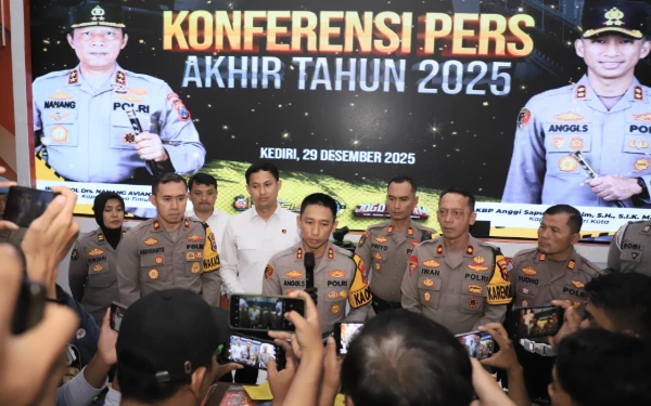 Polres Kediri Kota Paparkan Capaian Kinerja Selama Tahun 2025, Angka Kriminalitas Naik