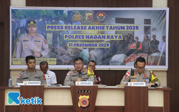 Thumbnail Berita - Melalui Insan Pers, Polres Nagan Raya Beberkan Capaian Kinerja Selama Tahun 2025