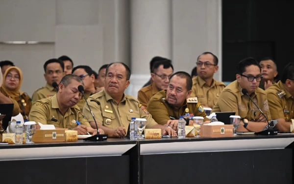 Bupati Asahan Hadiri Rakor Percepatan Rehabilitasi dan Rekonstruksi Pascabencana di Sumut