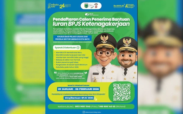 UMKM Kota Batu Bisa Daftar Bantuan Iuran BPJS Ketenagakerjaan 2026, Ini Syaratnya