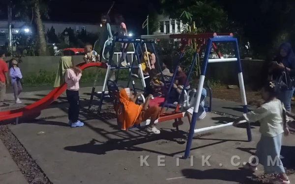 Fasilitas Ayunan Anak Kecil di Alun-Alun Rangkasbitung Lebak Kini Lebih Nyaman