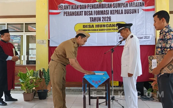 Danang Arif Widodo Resmi Dilantik Jadi Kadus I Desa Muncang Pemalang, Kades Boni Umumkan Tak Maju Lagi