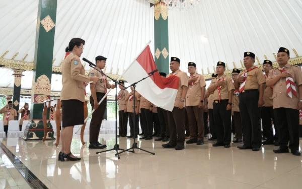 Harda Kiswaya Dilantik Jadi Ketua Mabicab Pramuka Sleman, Tekankan Adaptasi Zaman