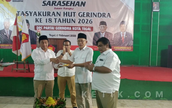 Di HUT ke-18 Gerindra, Susanto Agus Priyono Tegaskan Kesiapan Maju Wali Kota Tegal