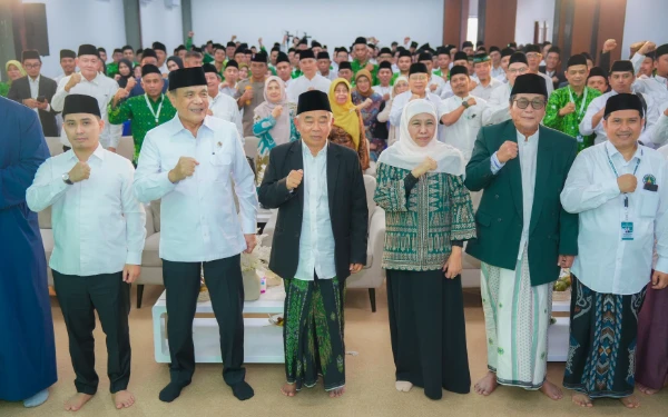 Hadiri Rakernas Pergunu dan JKSN Bersama Menko Polkam, Ini Harapan Gubernur Khofifah
