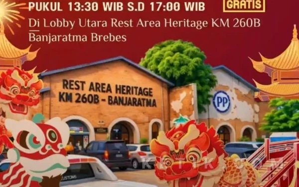 Besok! Rest Area Heritage KM 260B Banjaratma Gelar Atraksi Barongsai Meriahkan Tahun Baru Imlek 2026