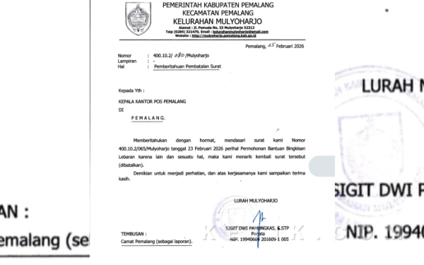 Viral Surat Permohonan THR Kelurahan Mulyoharjo Pemalang, Camat: Batalkan!